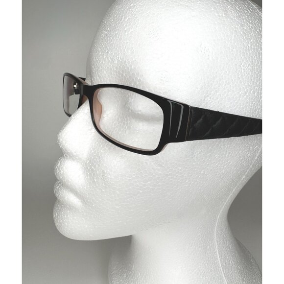 Chanel Reading Glasses Quilted Black Leather Frames Stitched W Case - Picture 5 of 12